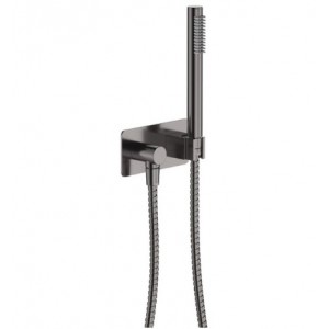 Isabella Hand Shower, Soft Square Plate, Gun Metal